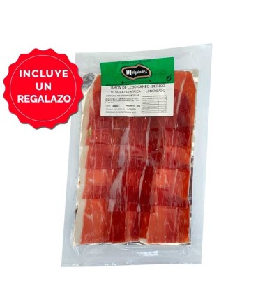 Sachês de Cebo Ham Campo 50% fatiado ibérico + GIFT