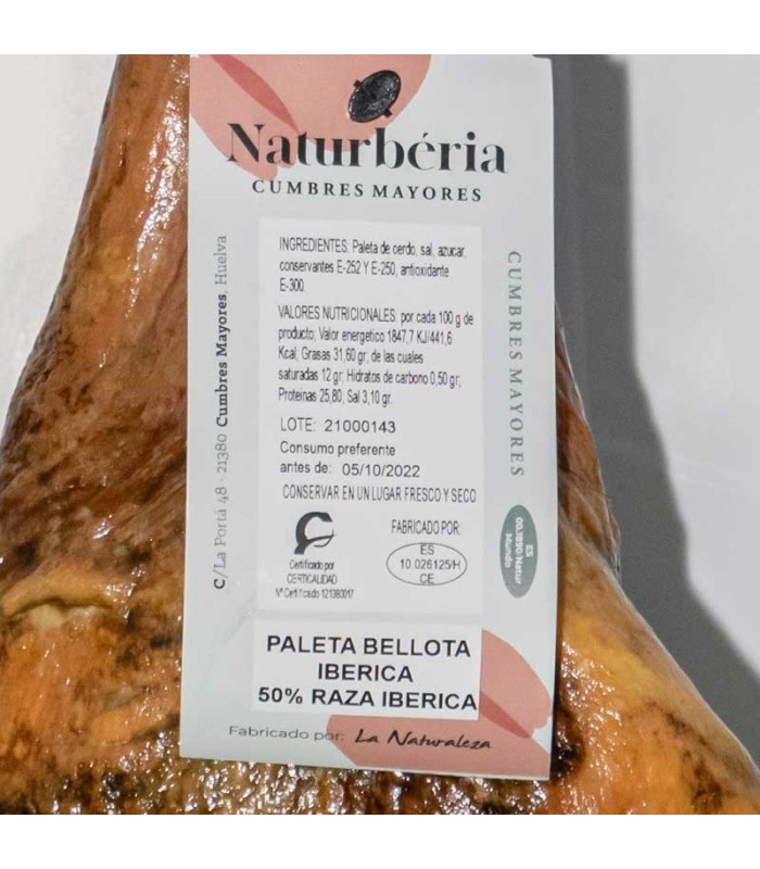 Paleta De Bellota 50 Ibérica Pata Negra Cumbres Mayores Huelva Peso