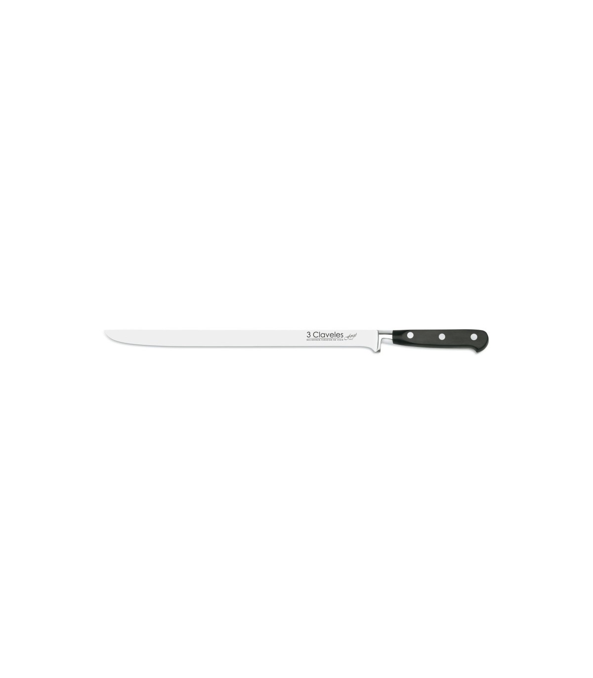 CUCHILLO JAMONERO FORJADO TRES CLAVELES