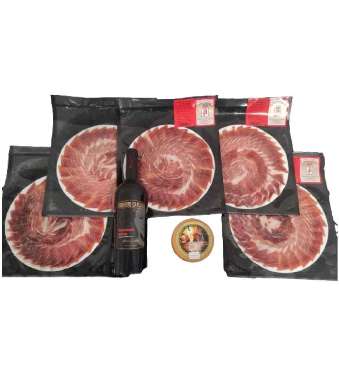 Cesta de Jamón de Bellota 75% Ibérica. Corte a cuchillo