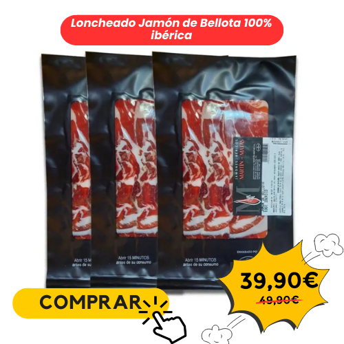 Jamón Bellota 100% Ibérico loncheado