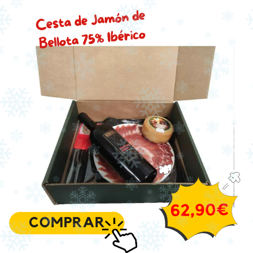 Cesta de Jamón de Bellota 75%